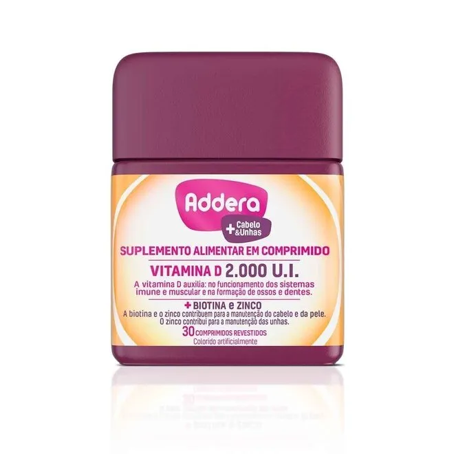 Addera+Cabelo&Unhas 2.000UI 30 Comprimidos - HYPERA