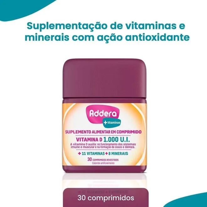 Addera+Vitaminas 30 Comprimidos - HYPERA