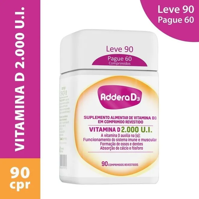 Addera D3 2.00UI 90 Capsulas - HYPERA