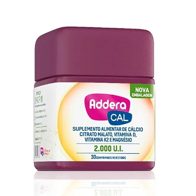 Suplemento Vitamínico Addera Cal 2.000Ui 30 Comprimidos