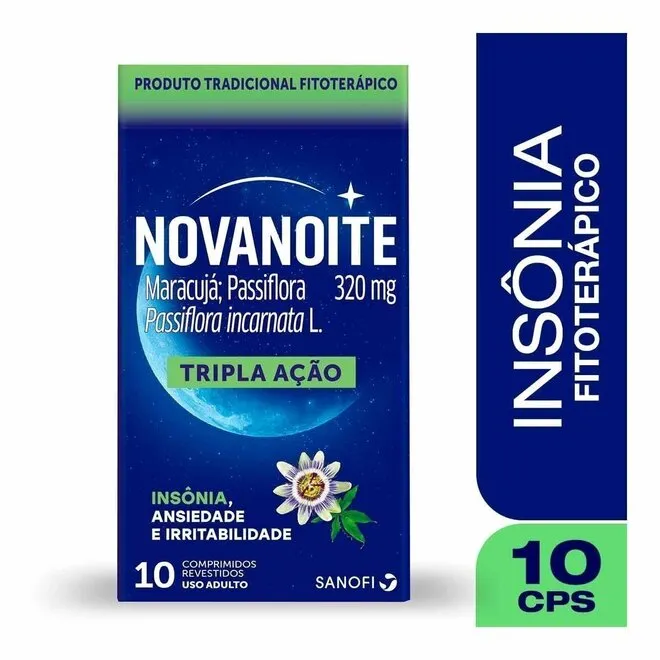 Novanoite Passiflora 320Mg, Sanofi, Caixa Com 10 Comprimidos