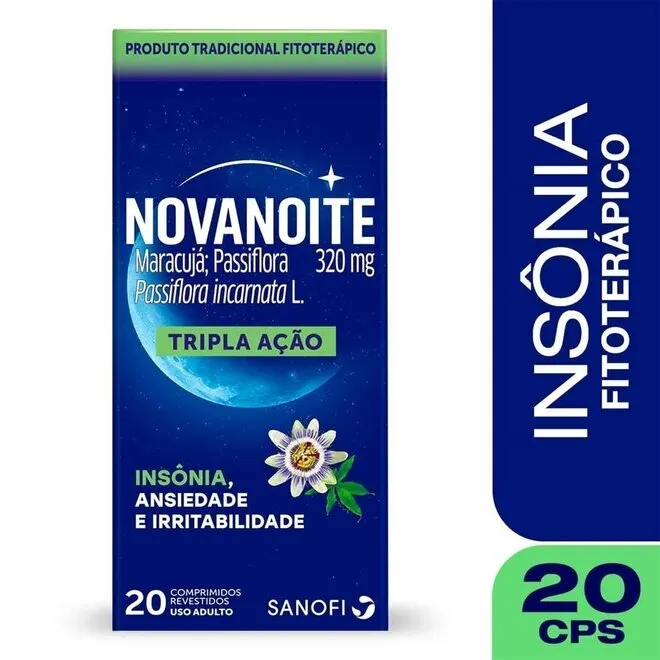 Novanoite Passiflora 320Mg, Sanofi, Caixa Com 20 Comprimidos