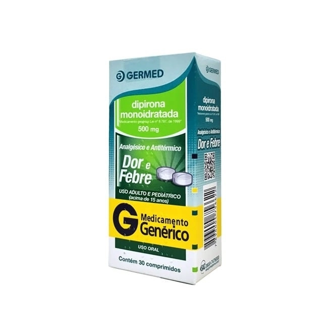 Dipirona Monoidratada 500Mg 30 Comprimidos Medley