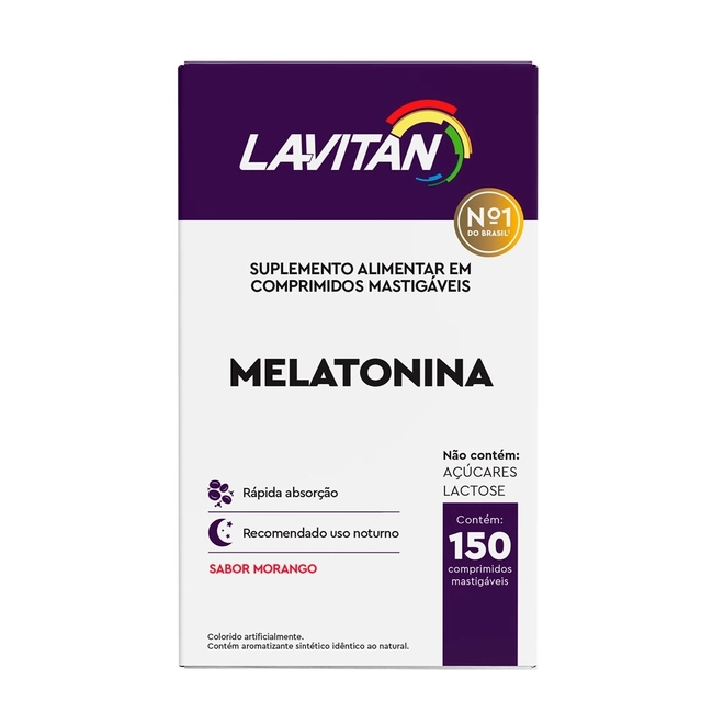 Lavitan Melatonina Morango 150 Comprimidos - CIMED