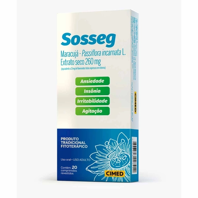 Sosseg 260mg 20 Comprimidos - CIMED