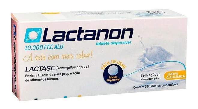 Lactanon 10.000Fcc Nova Química 30 Tabletes Dispersíveis