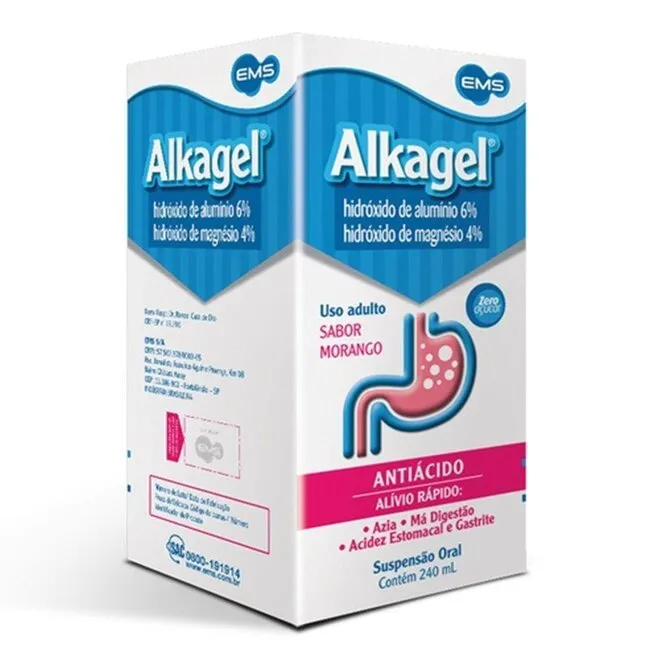 Alkagel Suspensão Oral Sabor Morango 240ml