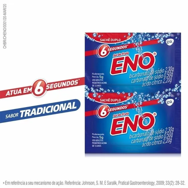 Sal de Frutas Eno 2 Envelopes 5g de Pó Efervesc Trad -GSK