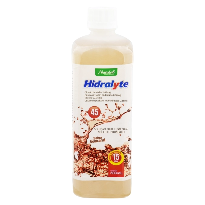 Hidralyte Sabor Guaraná Natulab Frasco Com 500Ml