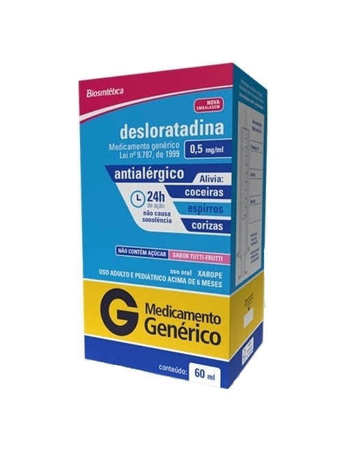 Desloratadina 0,5mg/ml Xarope 100ml - BIOSINTETICA