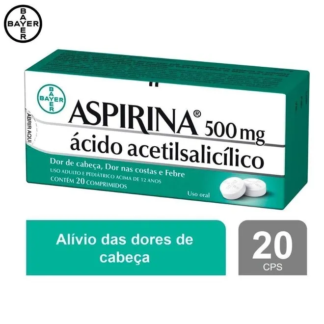 Aspirina 500Mg 20 Comprimidos