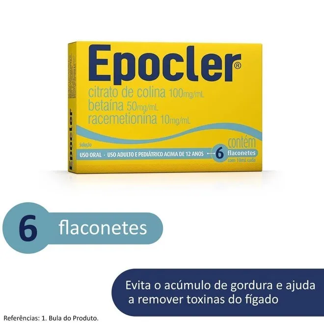Epocler Solução De Uso Oral Cosmed 6 Flaconetes De 10Ml Cada