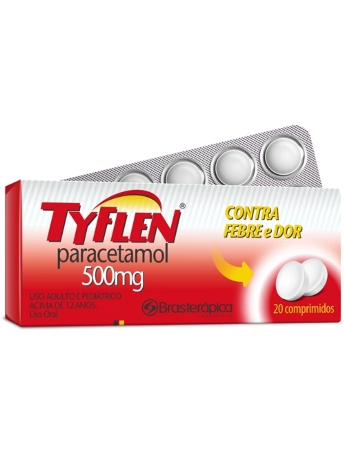 Tyflen 500Mg Brasterápica Caixa Com 20 Comprimidos