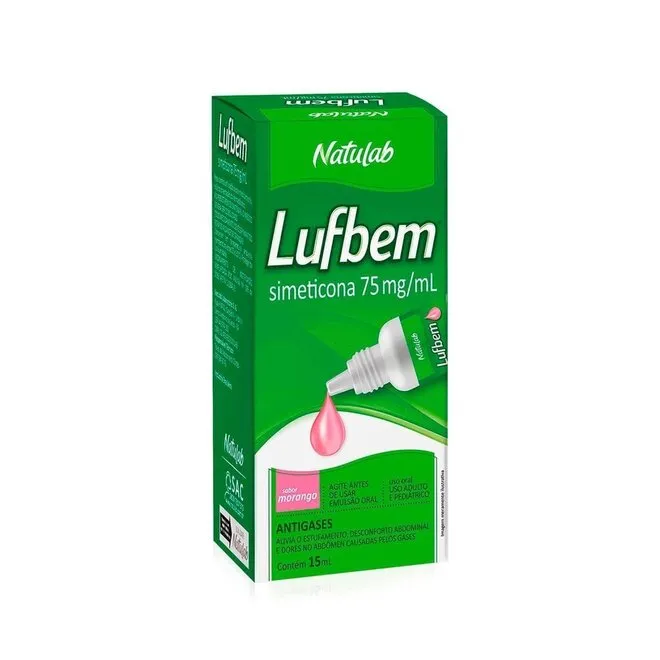 Lufbem Simeticona 75mg/ml Sabor Morango Gotas 15ml