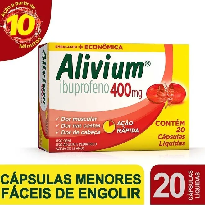 Alivium 400Mg Caixa Com 20 Cápsulas Moles