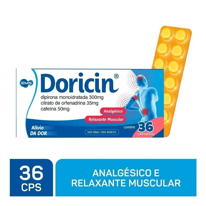 Doricin 35Mg + 300Mg + 50Mg Ems Caixa Com 36 Comprimidos