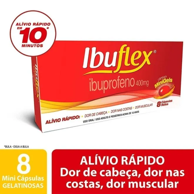 Ibuflex 400Mg Legrand Caixa Com 8 Cápsulas Gelatinosas Moles