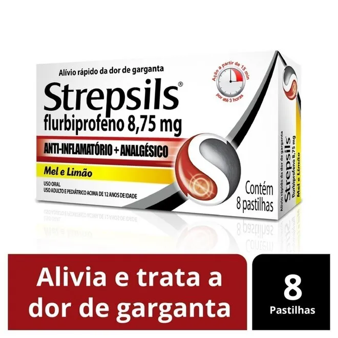 Strepsils Mel E Limão 8 Pastilhas