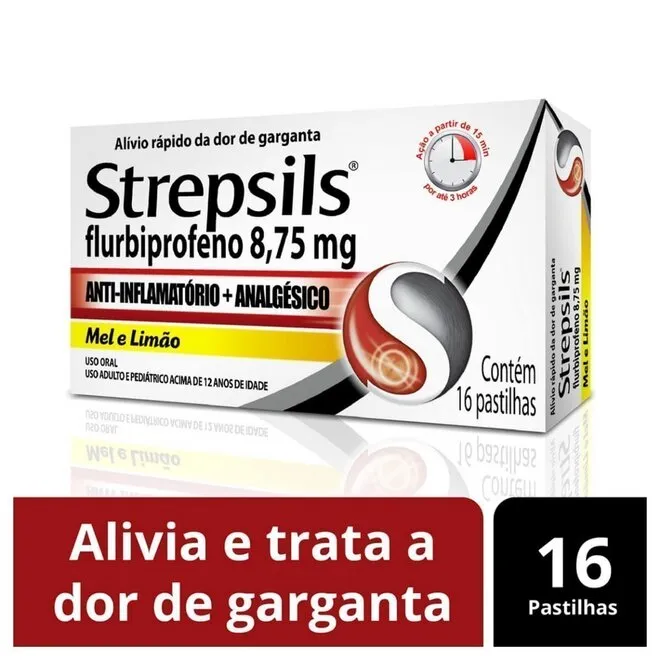 Strepsils Mel Limão Com 16 Pastilhas