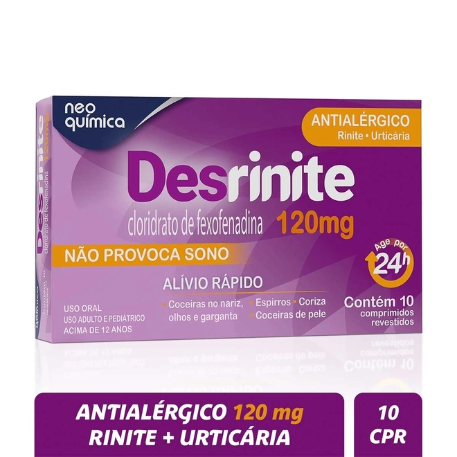 Desrinite 120Mg Neo Química 10 Comprimidos Revestidos
