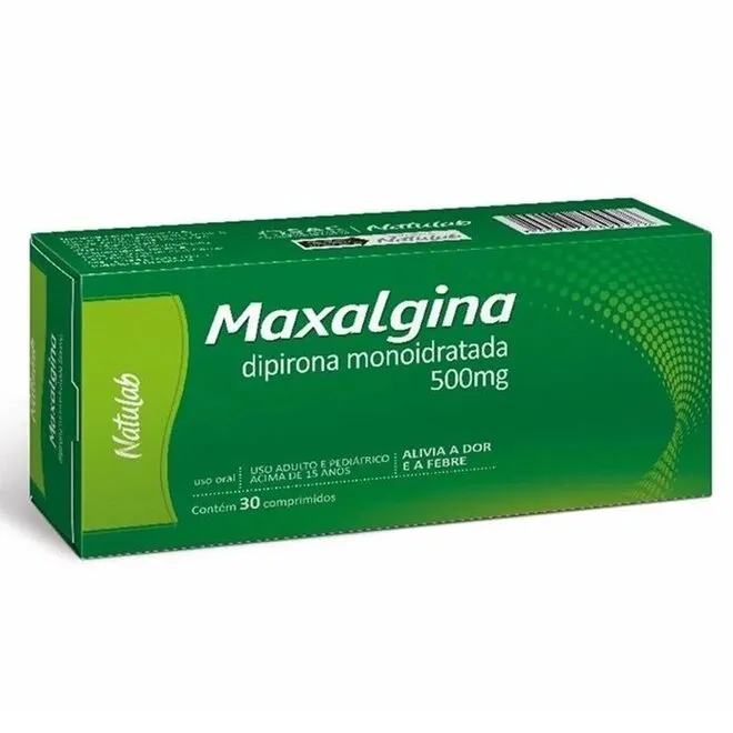 Maxalgina Comprimido 500mg, caixa com 30 comprimidos