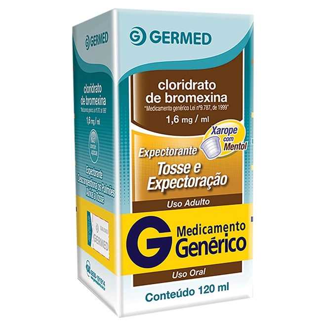 Cloridrato De Bromexina Xarope Adulto Germed Caixa Com 120Ml