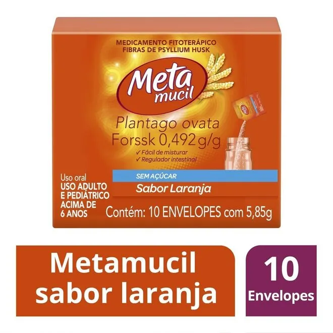 Metamucil Sabor Laranja 10 Sachês - P&G