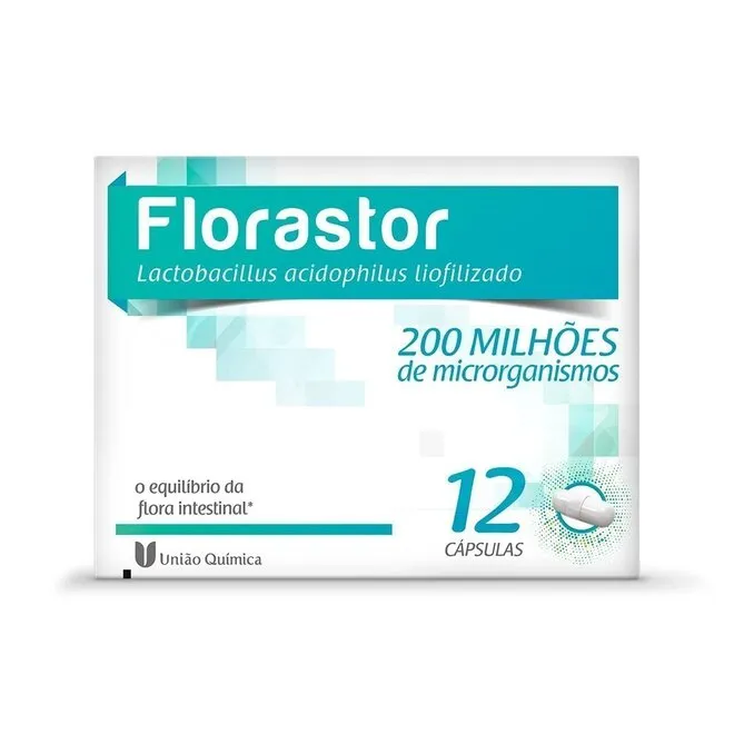 Florastor União Química Com 12 Cápsulas