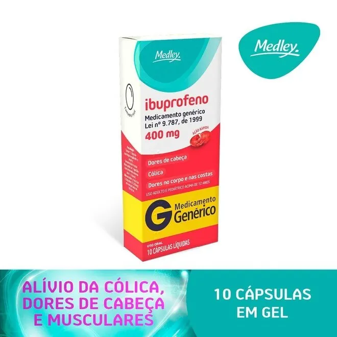 IBUPROFENO 400MG C/10CAPS GEL MOL (MDG)
