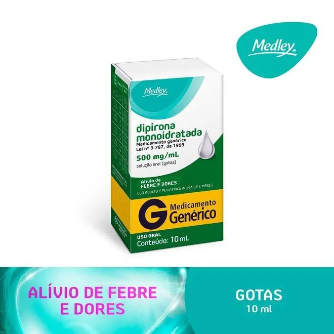 Dipirona 500mg/ml Gotas 10ml - MEDLEY