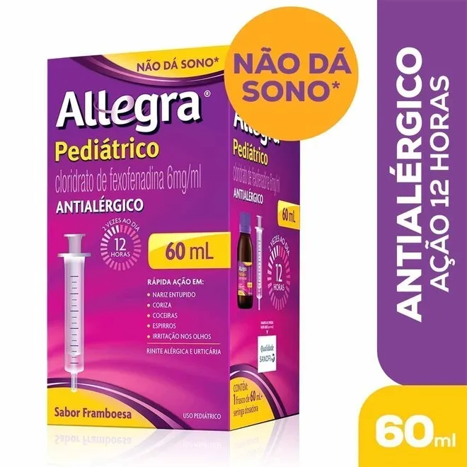 Allegra Pediatrico Framboesa 60ml - SANOFI