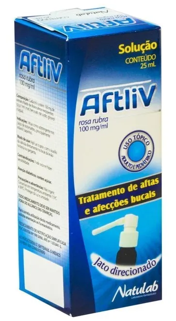 Aftliv 100Mg/Ml Solução De Uso Bucal Natulab Frasco De 25Ml