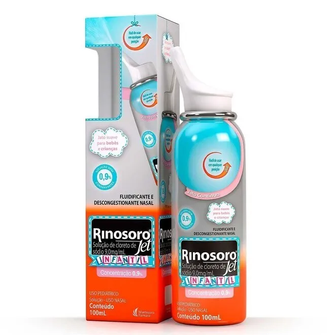 Rinosoro Jet 0,9% Infantil Solução Nasal 100ml - HYPERA