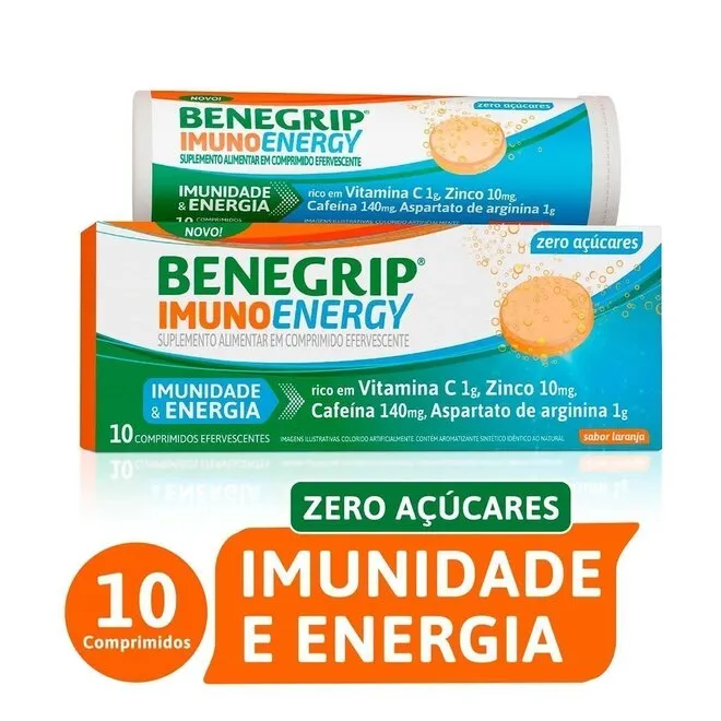 Benegrip Imuno Energy Hypera 10 Comprimidos Efervescentes