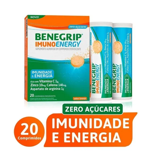 Benegrip Imuno Energy 20 comprimidos - HYPERA