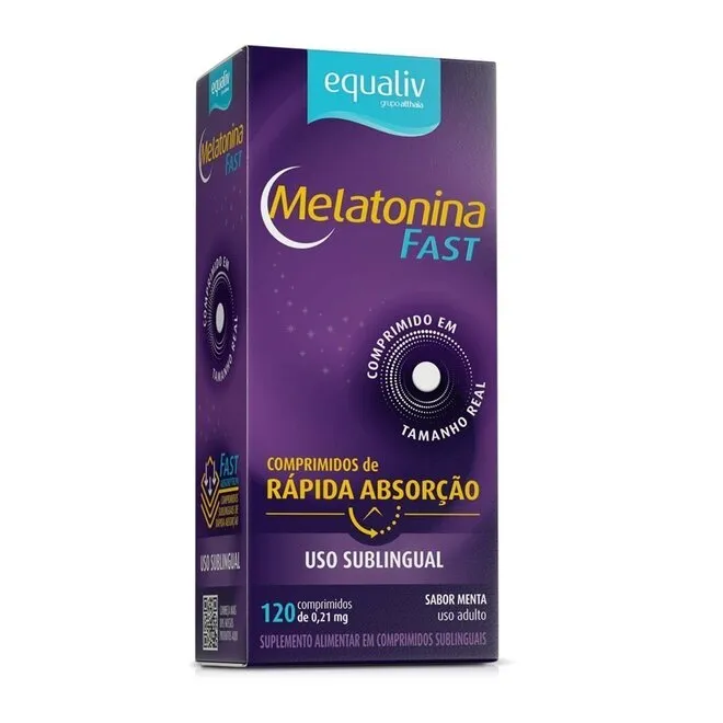 Suplemento Alimentar Equaliv Melatonina 0,21mg com 120 Compr