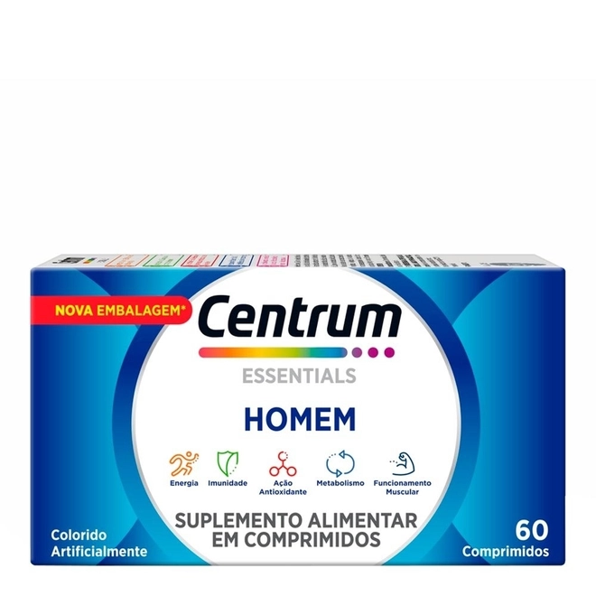 Centrum Essentials Homem De A A Zinco Com 60 Comprimidos