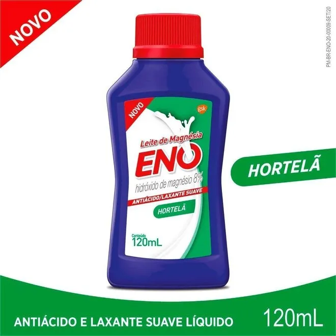 Leite de Magnésia Eno Sabor Hortelã com 120ml