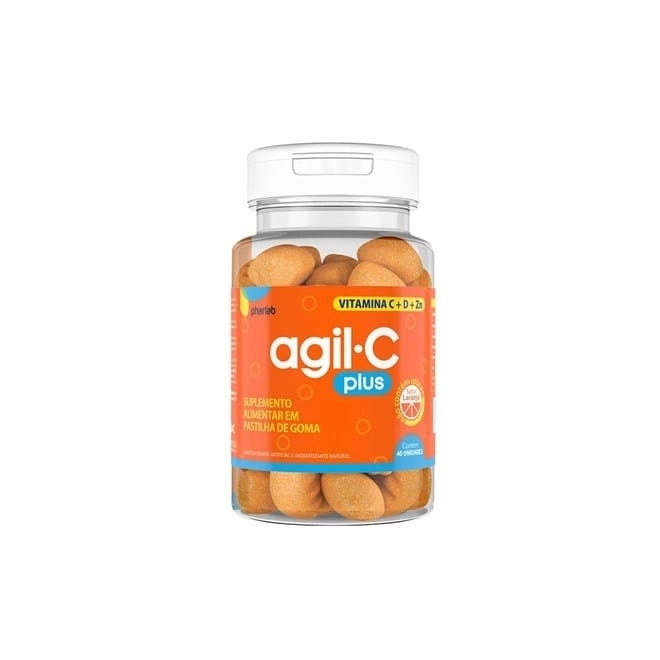 Agil-c Plus Laranja 40 Gomas