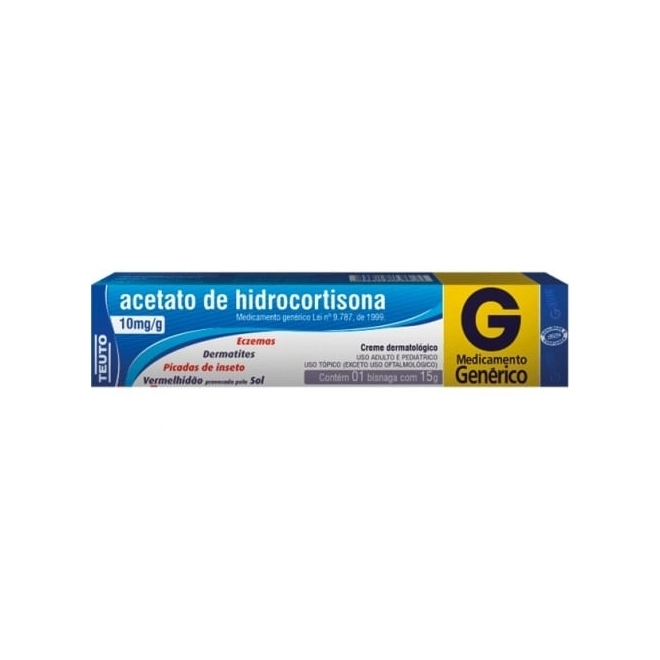 Acetato de Hidrocortisona 10mg/g Creme com 15g - TEUTO