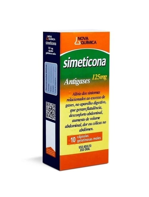 Simeticona 125Mg Nova Química Com 10 Cápsulas