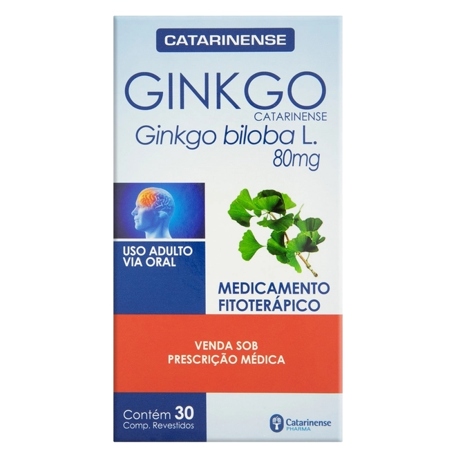 Ginkgo Catarinense 80Mg Catarinense Pharma 30 Comprimidos