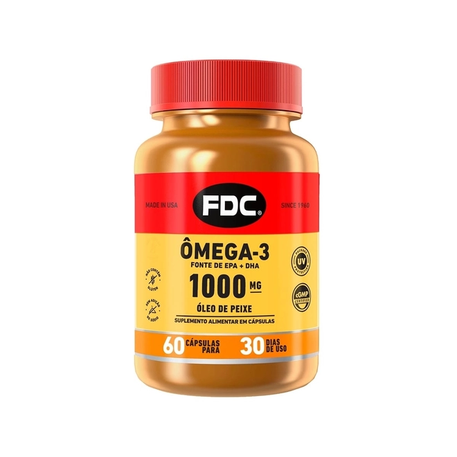 Ômega 3- EPA DHA 1000mg FDC Frasco 60 Cápsulas