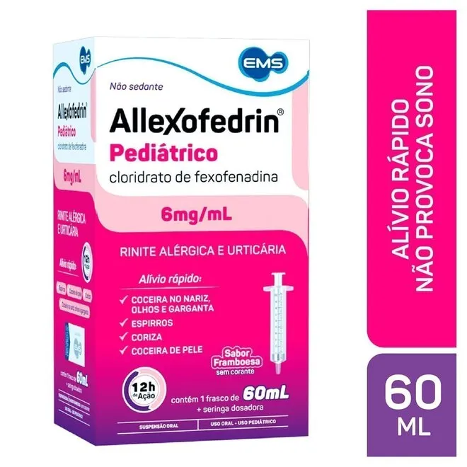 Allexofedrin 6Mg/Ml, Caixa Com 1 Frasco Com 60ml