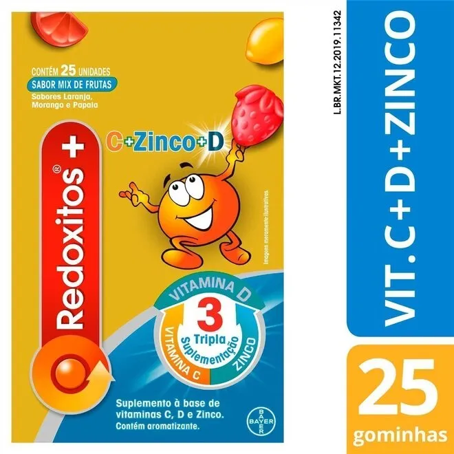 Redoxitos Vitamina C E D + Zinco Bayer 25 Gomas