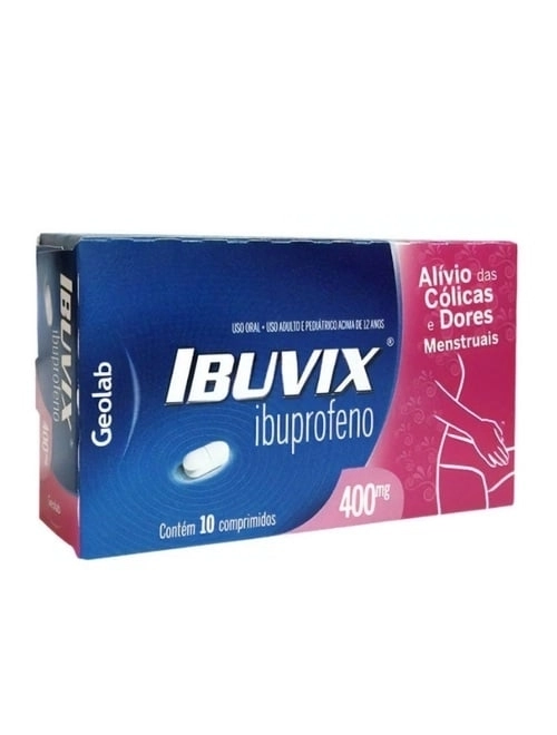 Ibuvix Comprimido 400Mg, Caixa Com 10 Comprimidos