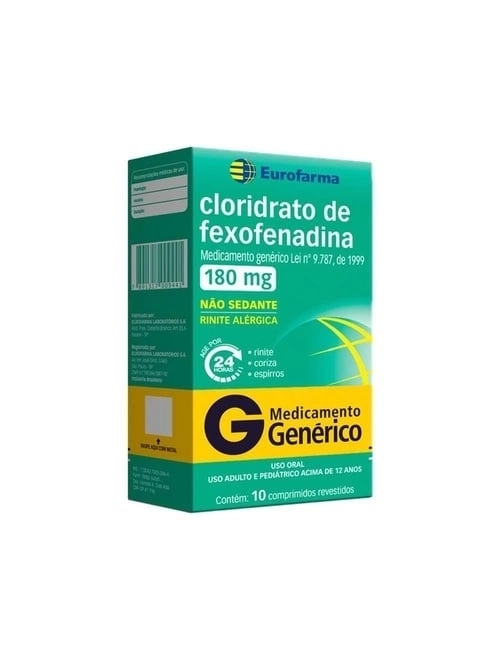 Cloridrato de Fexofenadina 180mg Cimed 10comprimidos