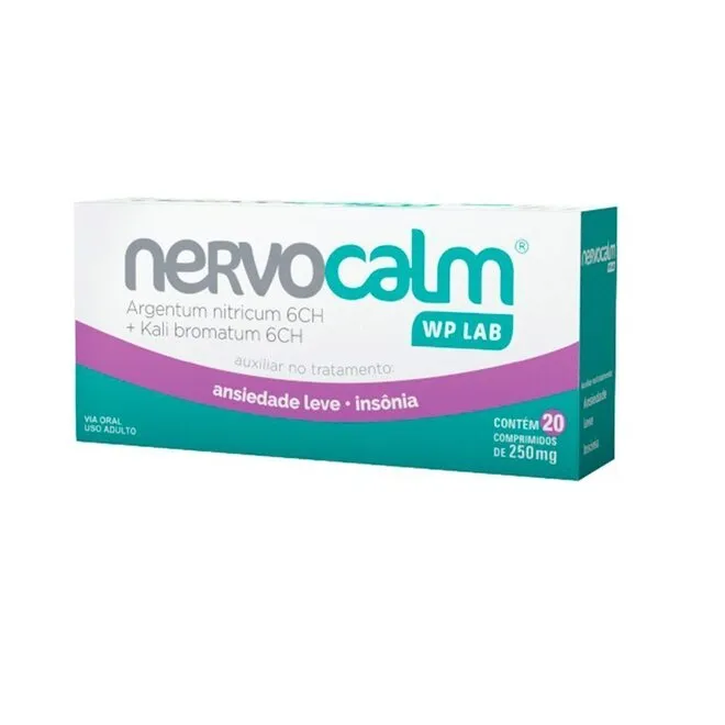 Nervocalm 250Mg Wp Lab Caixa Com 20 Comprimidos