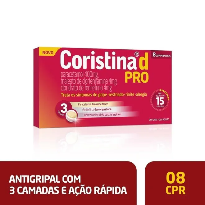 Coristina D Pro 8 Comprimidos - HYPERA