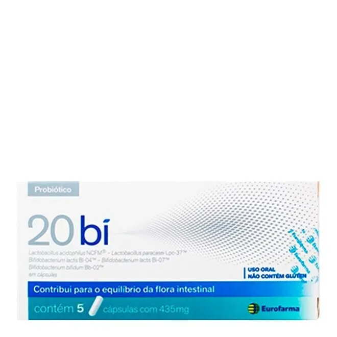 Probiótico 20 Bi Momenta Caixa Com 5 Cápsulas